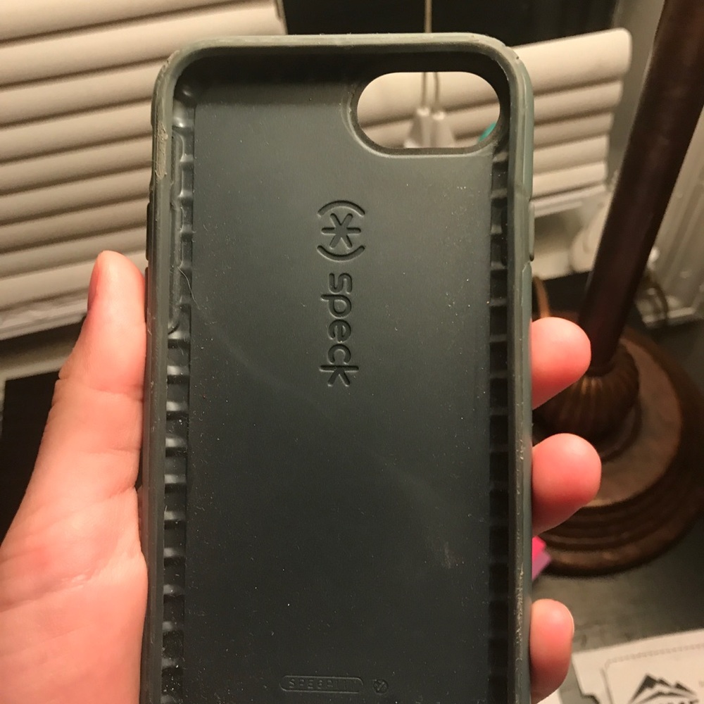 Grey SPECK phone case for iPhone 7, etc